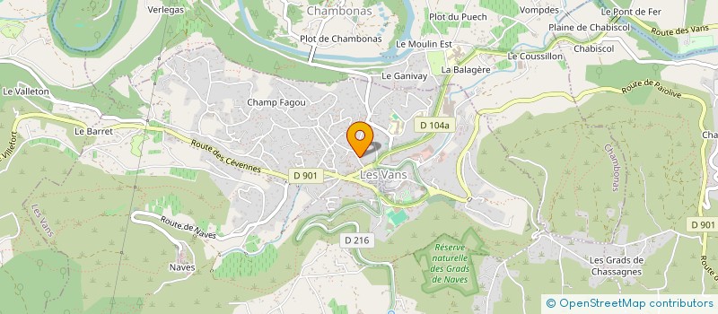 localisation de l'entreprise BOGUE D'AIR  LES VANS