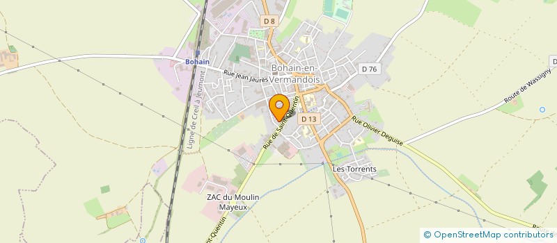 localisation de l'entreprise BOHAIN DISTRIBUTION à BOHAIN-EN-VERMANDOIS