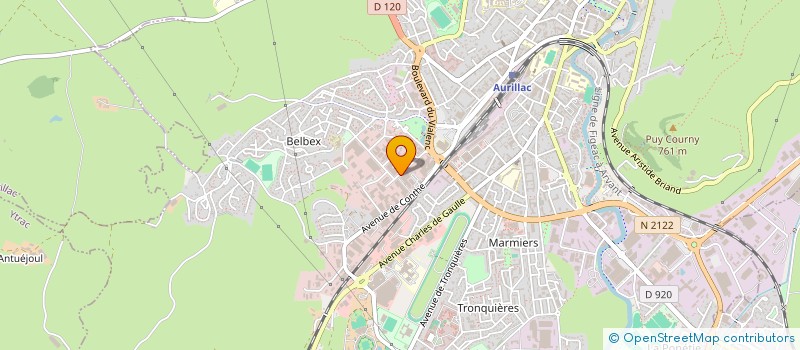 localisation de l'entreprise BOHEME ET BIEN ETRE à AURILLAC