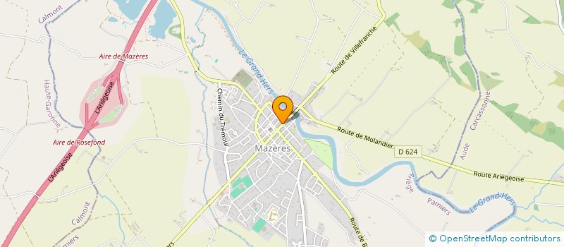 localisation de l'entreprise BOIBESSOT DIFFUSION à MAZERES