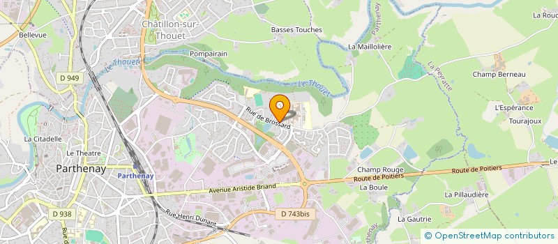 localisation de l'entreprise BOILEAU CHRISTIAN-LABORDE DANIELE SUCCESSION BOILEAU HERVE ET HUGUETTE  PARTHENAY