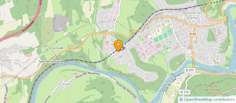 localisation de l'entreprise BOILLOT-BADOIS  BAUME-LES-DAMES