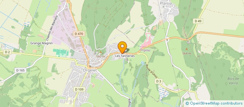 localisation de l'entreprise BOILLOT FENETRES FERMETURES DU JURA  ORGELET