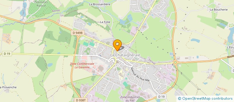 localisation de l'entreprise BOINOT SPORT à LA CHATAIGNERAIE