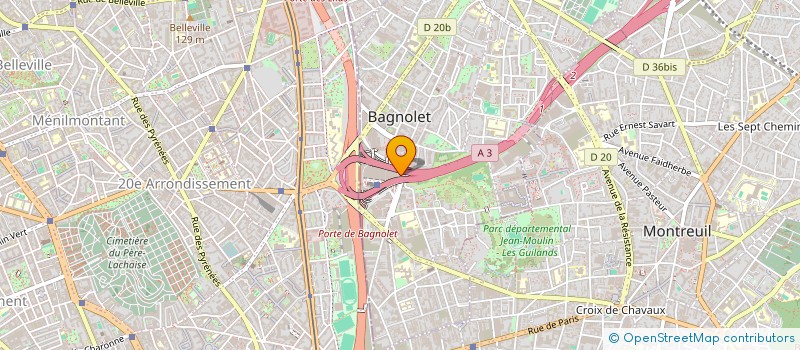 localisation de l'entreprise BOIRON à BAGNOLET