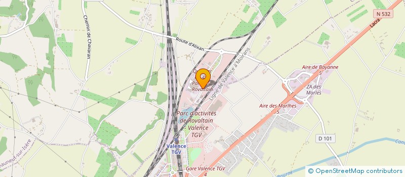 localisation de l'entreprise BOIRON FRERES à CHATEAUNEUF-SUR-ISERE