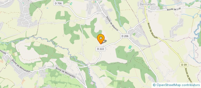 localisation de l'entreprise BOIS CHARPENTES ET DERIVES MORLAAS à MORLAAS