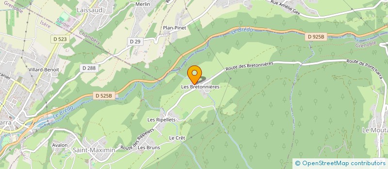localisation de l'entreprise BOIS DE BELLEDONNE à SAINT-MAXIMIN