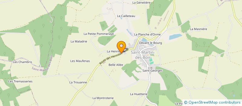 localisation de l'entreprise BOIS DE GASTINE  MONTROUVEAU