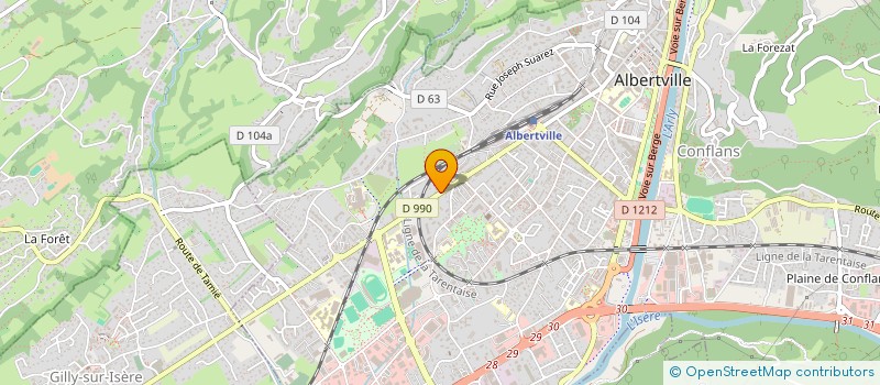 localisation de l'entreprise BOIS DE L'OURS  ALBERTVILLE