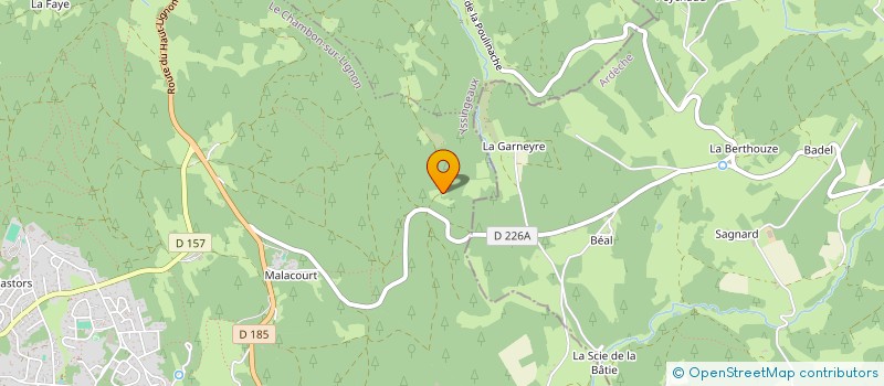 localisation de l'entreprise BOIS DE PLAFAY AVENTURE DECOUVERTE FORET à LE CHAMBON-SUR-LIGNON