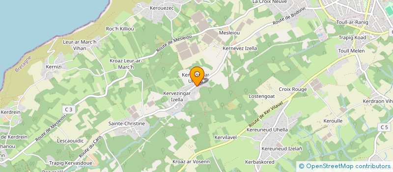 localisation de l'entreprise BOIS DU TREHOU  PLOUGASTEL-DAOULAS