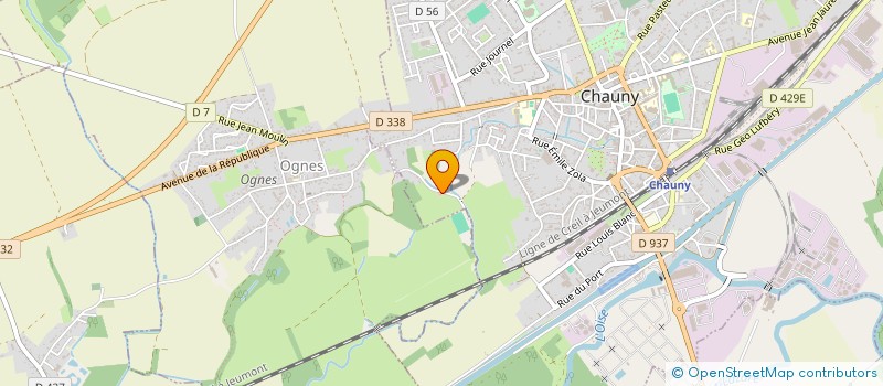 localisation de l'entreprise BOIS ENERGIE 02  CHAUNY