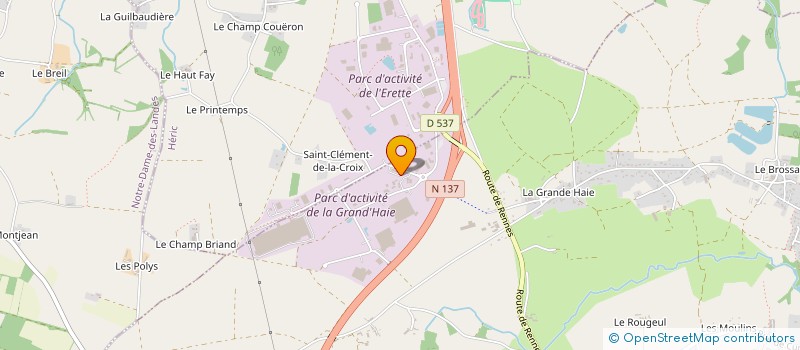 localisation de l'entreprise BOIS ENERGIE 44 à GRANDCHAMP-DES-FONTAINES