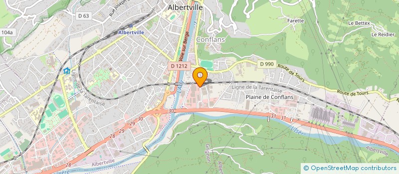 localisation de l'entreprise BOIS ESPACE à ALBERTVILLE