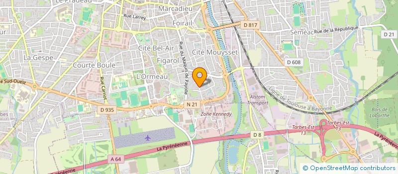 localisation de l'entreprise BOIS ET BATIMENT  TARBES