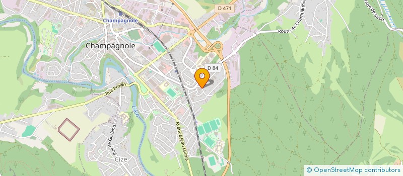 localisation de l'entreprise BOIS ET CONNEXES DE FRANCHE COMTE à CHAMPAGNOLE
