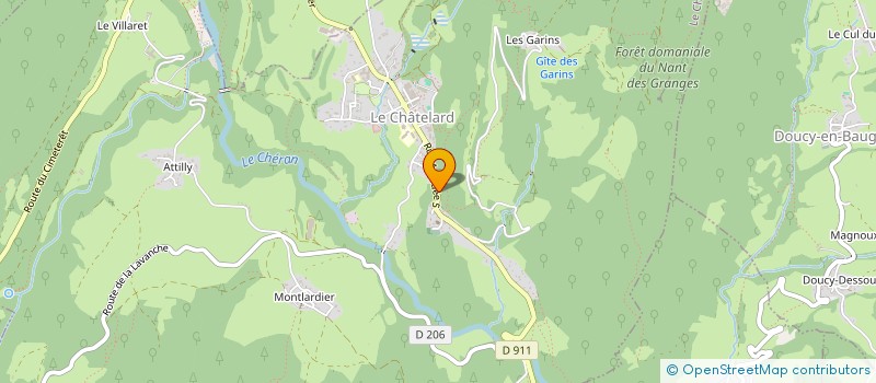 localisation de l'entreprise BOIS ET CREATION GIUSTINIANI YAN  LE CHATELARD