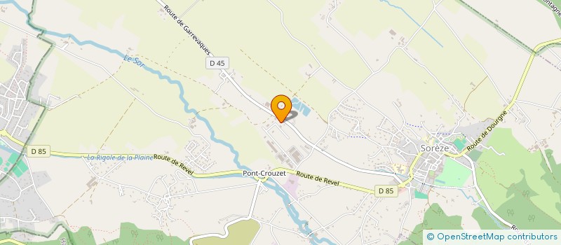 localisation de l'entreprise BOIS ET DERIVES JEAN-MARC RUIZ  SOREZE