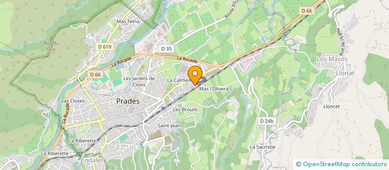 localisation de l'entreprise BOIS ET EMBALLAGES D'EN GORNER à PRADES