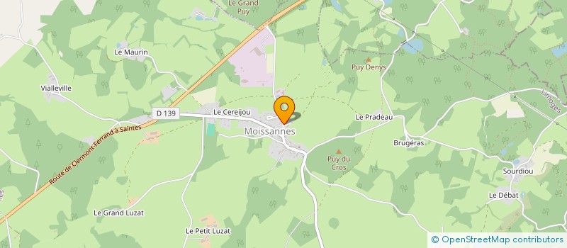 localisation de l'entreprise BOIS ET ENERGIES DU CENTRE à MOISSANNES