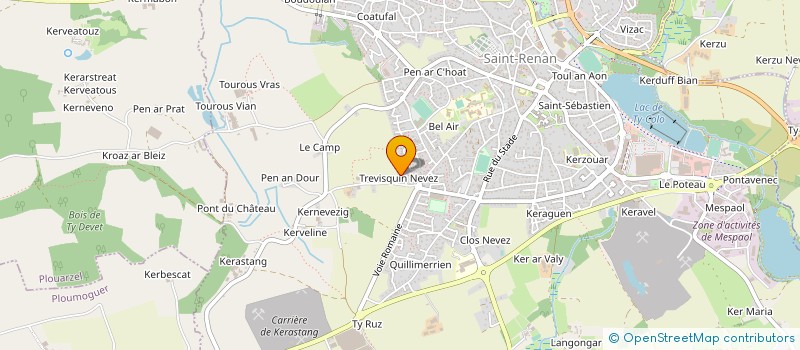 localisation de l'entreprise BOIS ET JARDIN à SAINT RENAN