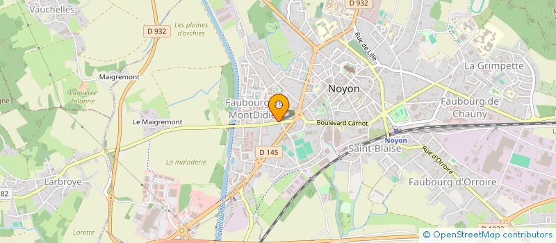 localisation de l'entreprise BOIS ET MACONNERIE TRAITES à NOYON
