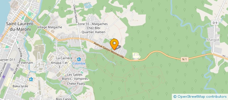 localisation de l'entreprise BOIS ET METIERS EURL à SAINT-LAURENT-DU-MARONI