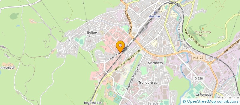 localisation de l'entreprise BOIS ET PAYSAGE à AURILLAC