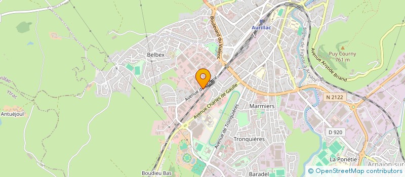 localisation de l'entreprise BOIS ET PAYSAGES à AURILLAC