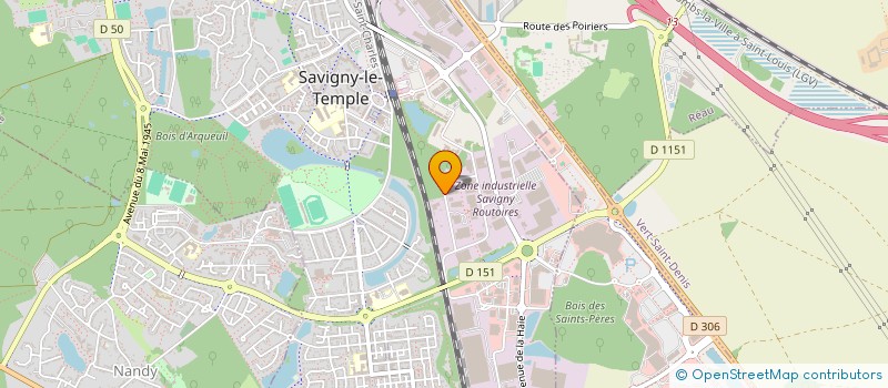 localisation de l'entreprise BOIS ET RESINE  SAVIGNY-LE-TEMPLE