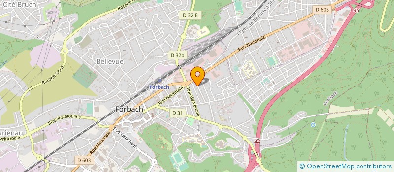 localisation de l'entreprise BOIS ET TRANSPORT INTERNATIONAL à FORBACH