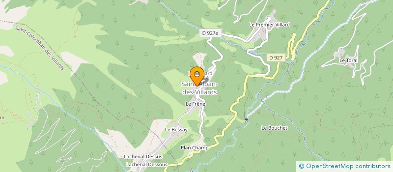 localisation de l'entreprise BOIS ET TRAVAUX  SAINT-ALBAN-DES-VILLARDS