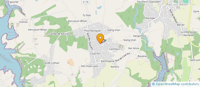 localisation de l'entreprise BOIS ETC à RIEC-SUR-BELON