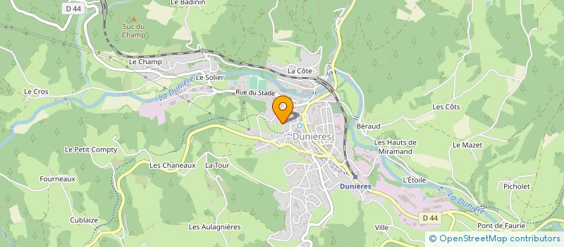 localisation de l'entreprise BOIS EVOLUTION à DUNIERES