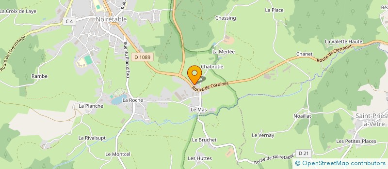 localisation de l'entreprise BOIS-FACTORY 42 à NOIRETABLE