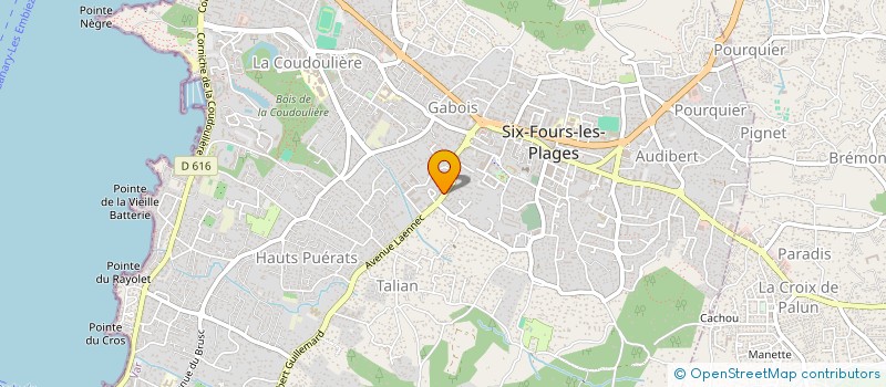 localisation de l'entreprise BOIS FRERES à SIX-FOURS-LES-PLAGES