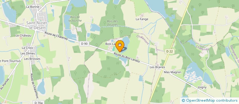 localisation de l'entreprise BOIS LANDOZ à CHALAMONT