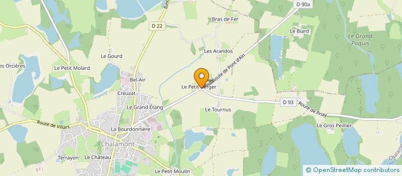 localisation de l'entreprise BOIS LANDOZ à CHALAMONT