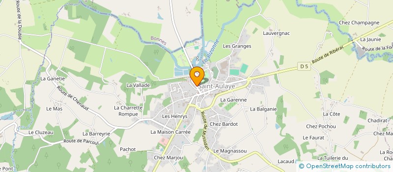 localisation de l'entreprise BOIS RABOTES ET MOULURES à PARCOUL-CHENAUD