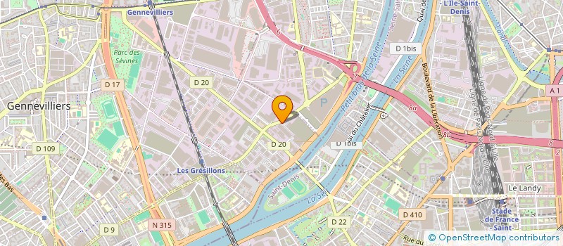 localisation de l'entreprise BOIS & SENS à GENNEVILLIERS