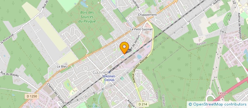 localisation de l'entreprise BOIS TRAVAUX CONCEPT à CESTAS
