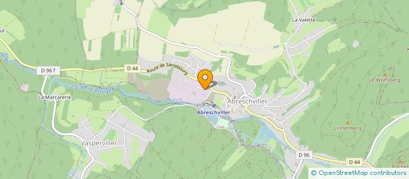 localisation de l'entreprise BOIS VOSGES DIFFUSION à ABRESCHVILLER