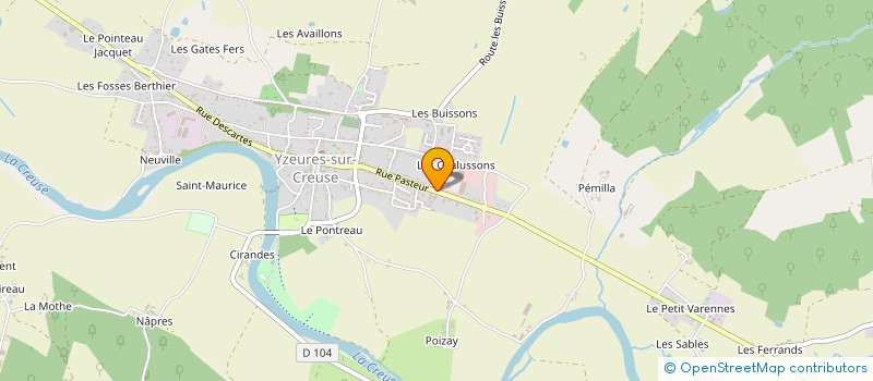 localisation de l'entreprise BOISANA à YZEURES-SUR-CREUSE