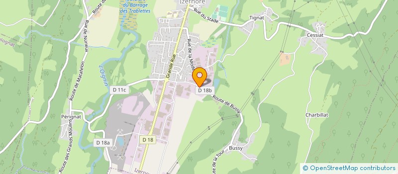 localisation de l'entreprise BOISCAL à IZERNORE