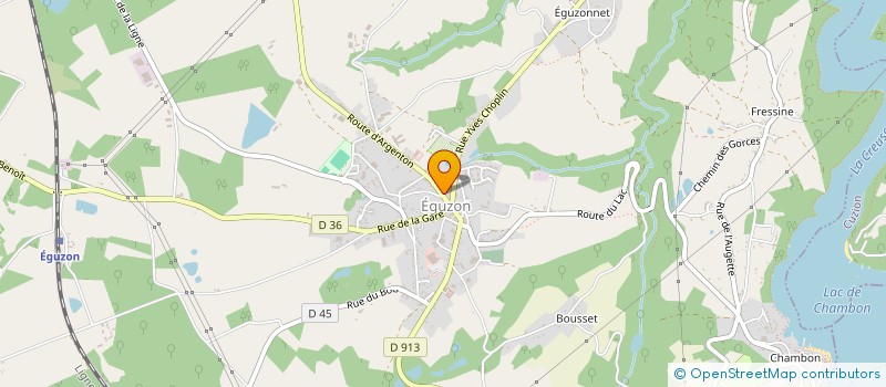 localisation de l'entreprise BOISCHAUD SPORTS ORGANISATION à EGUZON-CHANTOME