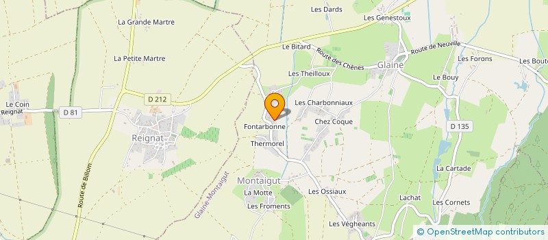 localisation de l'entreprise BOISE DALBIGNAT  GLAINE-MONTAIGUT