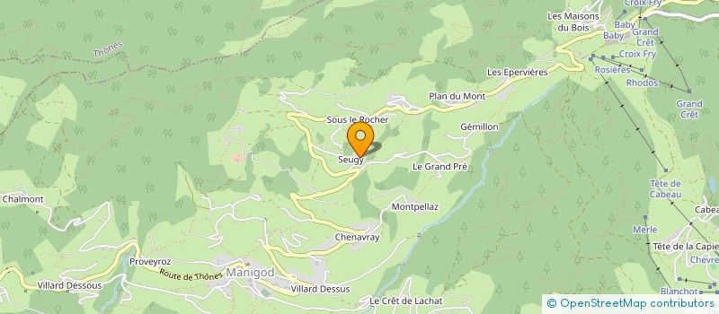 localisation de l'entreprise BOISERIE DES ARAVIS à MANIGOD