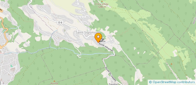 localisation de l'entreprise BOISIER T.P.  SAINT-SIGISMOND