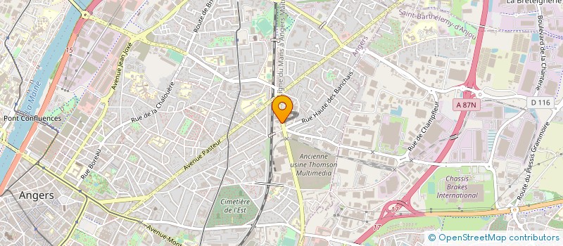 localisation de l'entreprise BOISNEAU à ANGERS